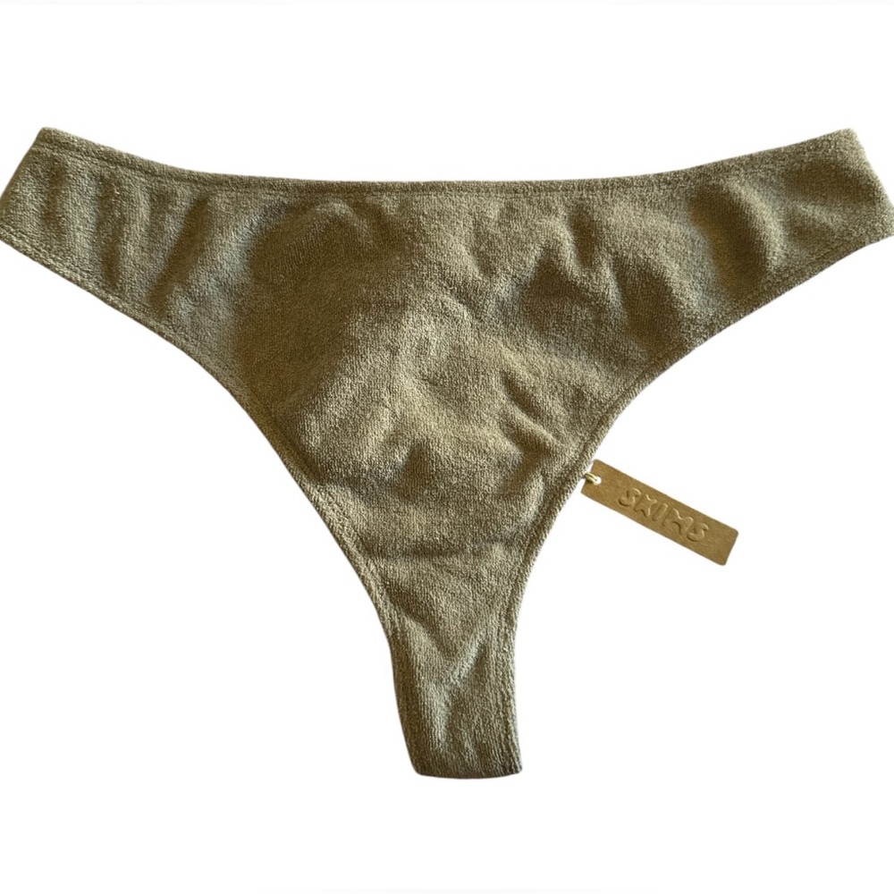 🆕 SKIMS Desert Cotton Blend Soft Terry Thong Size 2X